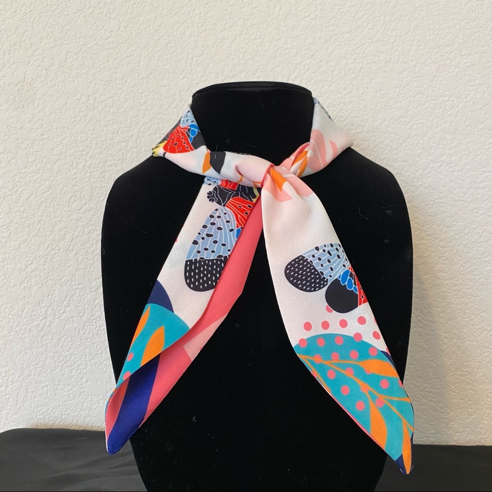 Butterfly Art Print Boho Skinny Scarf